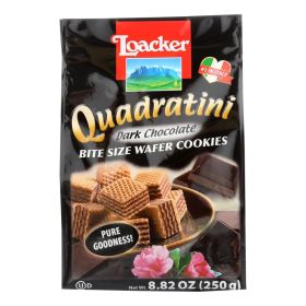 Loacker Quadratini Dark Chocolate Wafer Cookies - Case Of 6 - 8.82 Oz